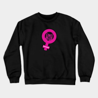 Cat knows feminist Crewneck Sweatshirt